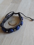 Bracelet cuir Lapis Lazuli