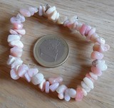 Bracelet baroque / chips Opale rose