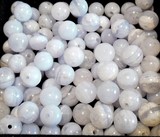 Perles Minéraux Calcédoine 6mm