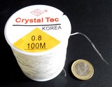 Bobine de fil élastique 0,8mm pour perles