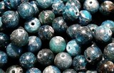 Perles minéraux apatite bleue