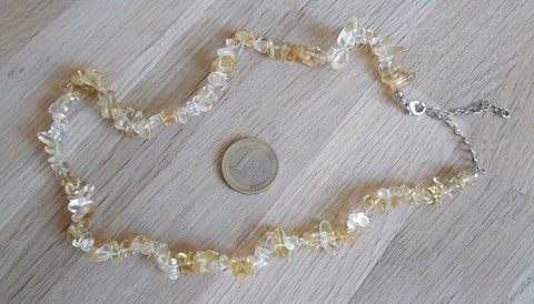 Collier baroque citrine naturelle