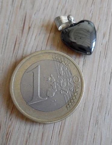 Pendentif coeur Hématite