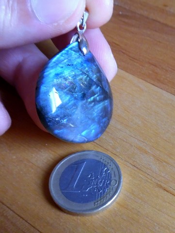 Pendentif goutte labradorite