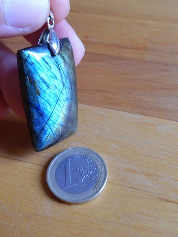 Pendentif rectangle labradorite