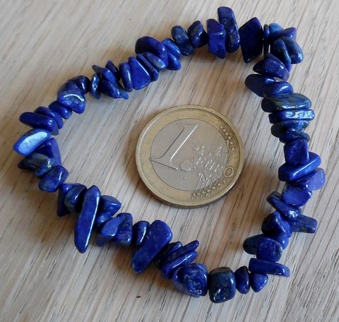 Bracelet baroque chips Lapis lazuli