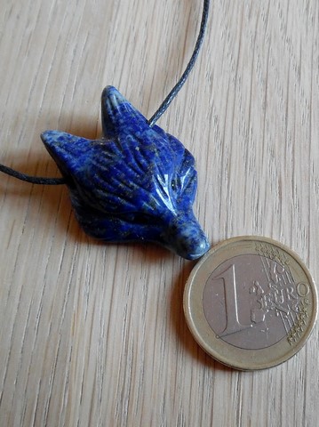 Pendentif renard en Lapis Lazuli