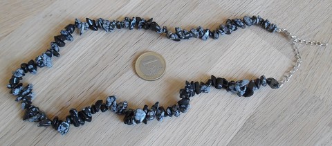 Collier baroque Obsidienne mouchetée