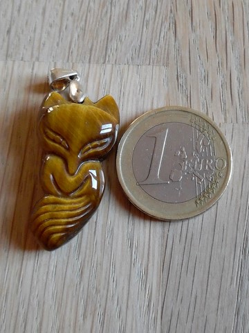 Pendentif renard oeil de tigre