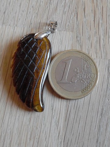 Pendentif aile oeil de tigre