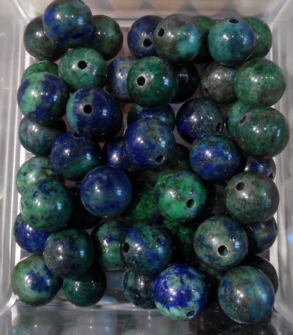 Perle Minéraux Azurite Malachite 8mm