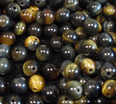 Perles Minéraux Oeil de Faucon 6,6mm