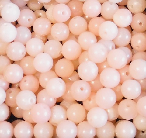 Perles Minéraux Opale Rose 6,2mm