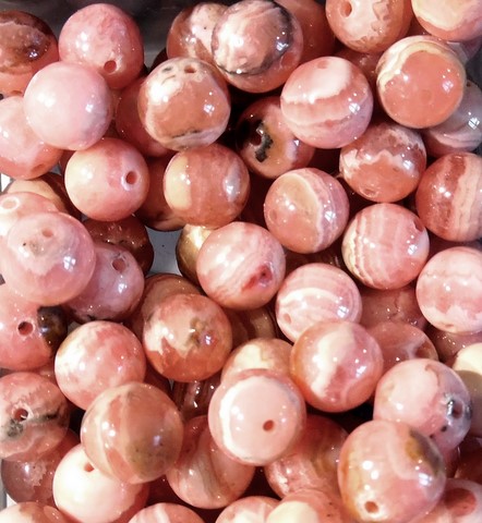 Perles Minéraux Rhodochrosite 7,7mm