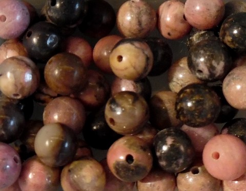 Perles rhodonite minéraux