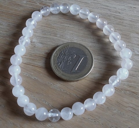 Bracelet 4mm en Quartz rose