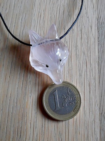 Pendentif Renard Quartz rose