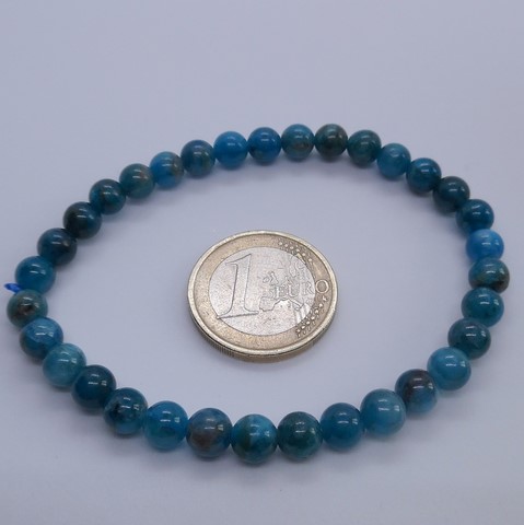 Bracelet apatite bleue 4mm