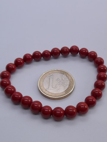 Bracelet en Jaspe rouge 6mm