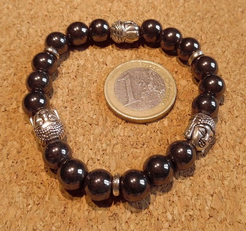 Bracelet hématite et Bouddha