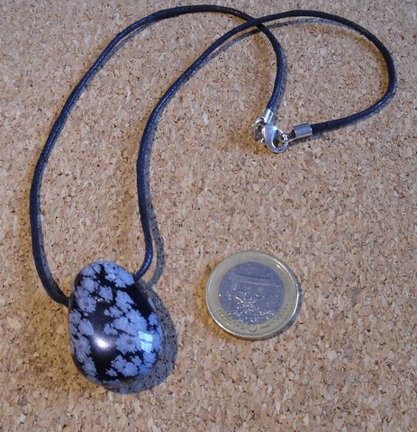 Pendentif en Obsidienne mouchetée