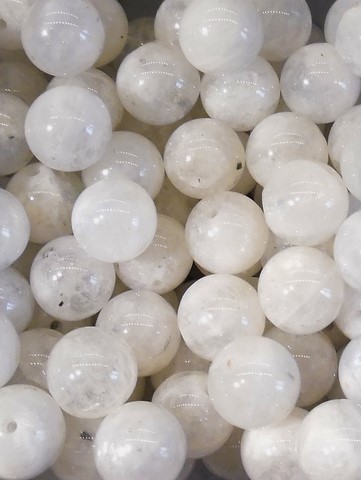 Perles Minéraux Labradorite blanche 8,4mm