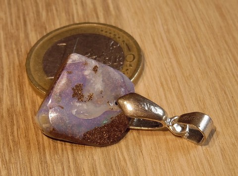 Pendentif Opale noble boulder australie