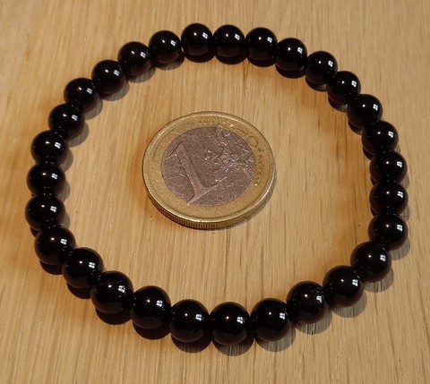 Bracelet Tourmaline noire 6mm