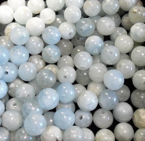 Perles Minéraux Aigue marine 8,4mm