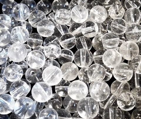 Perles Minéraux Cristal de roche 6,5mm