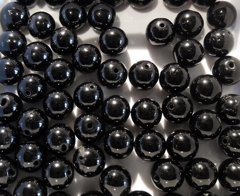 Perles Minéraux Tourmaline noire 6,4mm