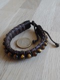 Bracelet cuir oeil de tigre