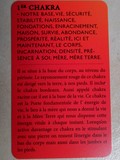 Carte propriétés énergétiques 1er chakra racine