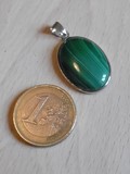 Pendentif oval Malachite