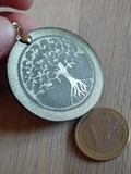 Pendentif arbre de vie Obsidienne dorée