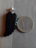 Pendentif aile obsidienne noire