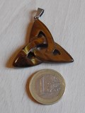 Pendentif Triquetra oeil de tigre