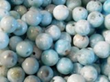 Perle larimar 6,2mm