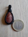 Pendentif Pierre de soleil macramé