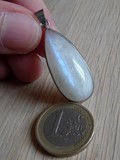 Pendentif pierre de lune Labradorite blanche