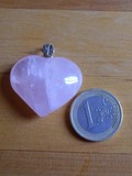 Pendentif coeur Quartz rose