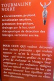 Carte propriétés énergétiques Tourmaline noire