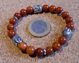 Bracelet en Jaspe rouge et bouddha