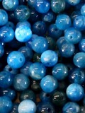 Perles minéraux apatite bleue