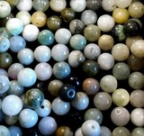 Perles Minéraux Jade clair 6mm