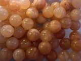 Perles Minéraux Pierre de lune orange 8mm