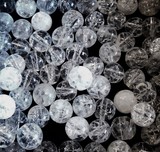 Perles Minéraux Cristal de roche craquelé 6,6mm